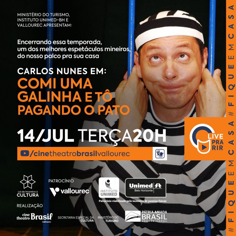 Live Pra Rir: Comi uma galinha e tô pagando o pato - Cine Theatro Brasil