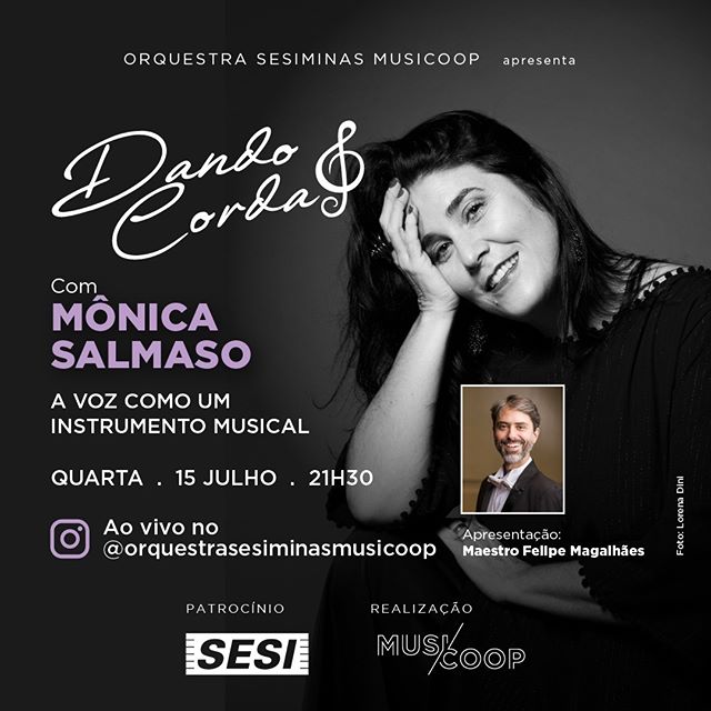“A voz como instrumento musical” com Mônica Salmaso - Live Dando Corda