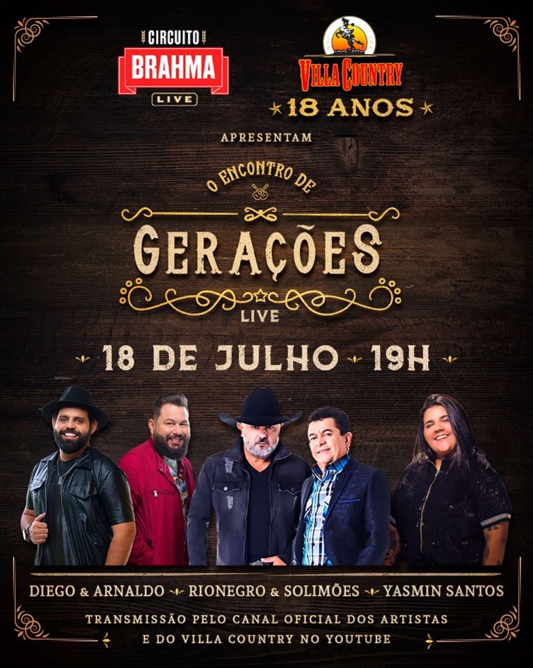 Live: O Encontro de Gerações - Diego & Arnaldo, Rionegro & Solimões e Yasmin Santos
