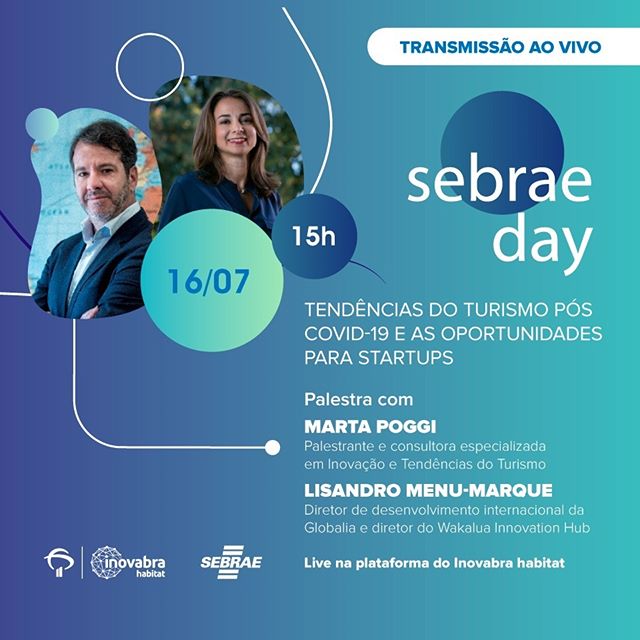 Reprodução/Instagram SEBRAE Day - "Tendências e oportunidades de inovação no turismo pós Covid-19"