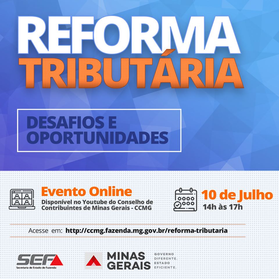 Reprodução/Facebook Fecomércio MG Live: Reforma Tributária - Desafios e oportunidades
