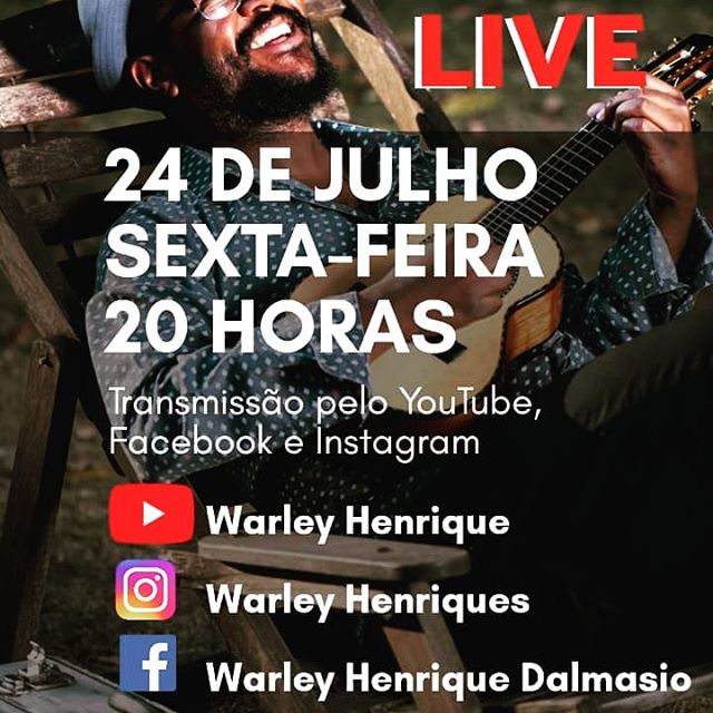 Reprodução/Instagram Live Warley Henrique – Lançamento do samba “Terra Abençoada”