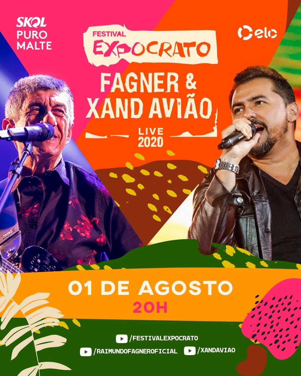 Divulgação/Instagram Xand Avião Live: Festival Expocrato com Xand Avião e Fagner