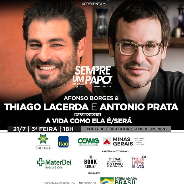 Thiago Lacerda e Antonio Prata no #Sempre Um Papo Em Casa