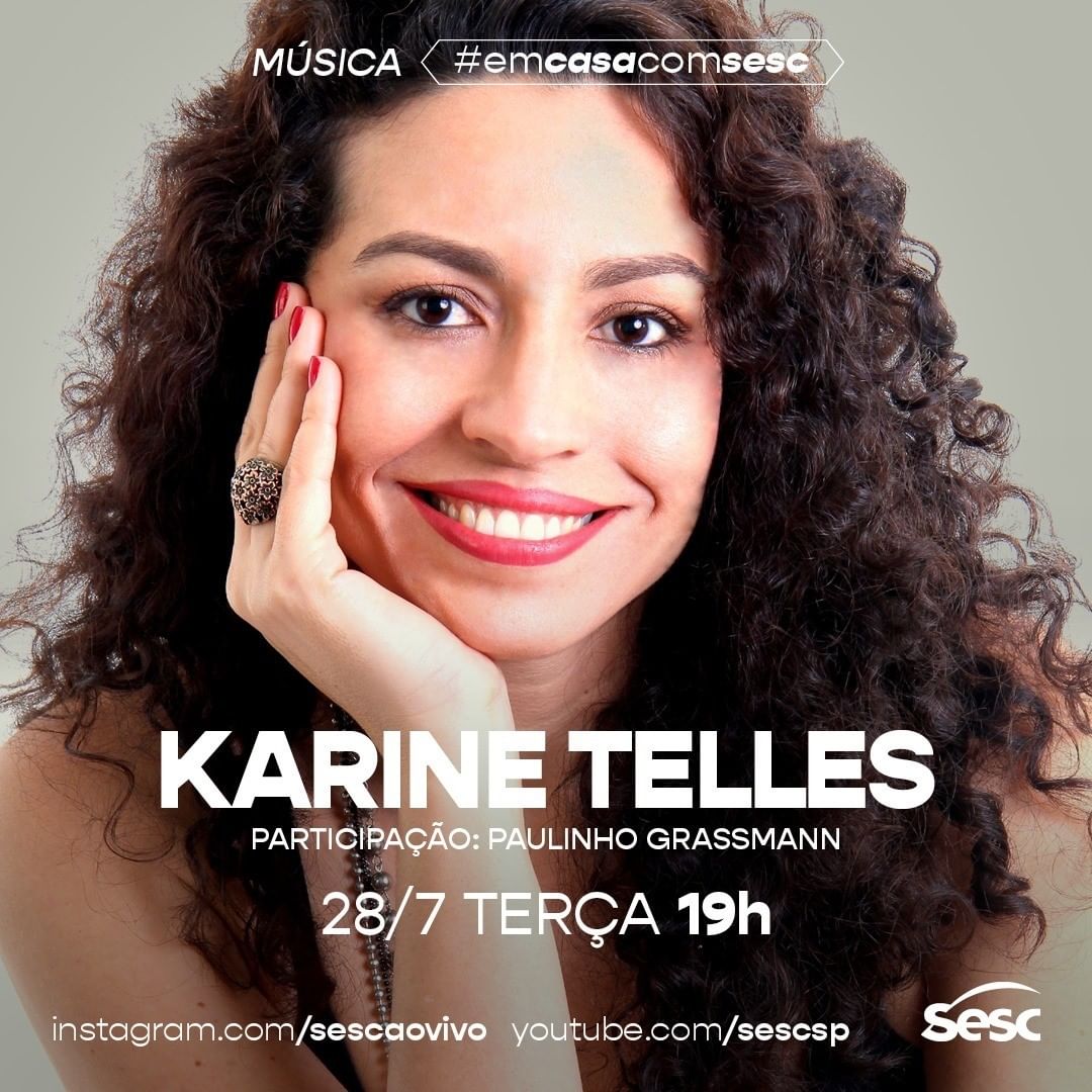 Live: Karine Telles #EmCasaComSesc