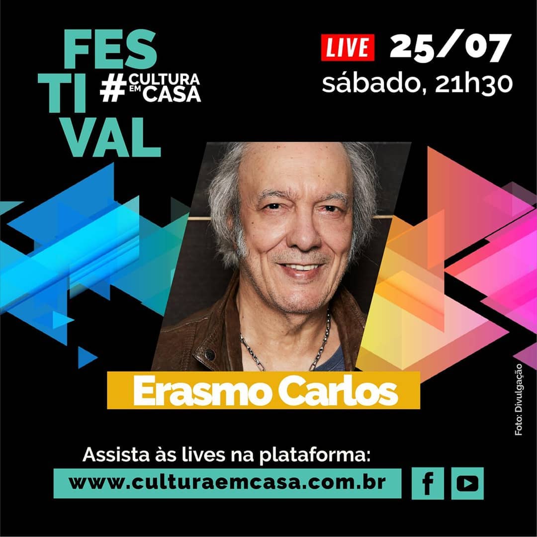 Reprodução/Instagram Em Casa Com Sesc - Erasmo Carlos