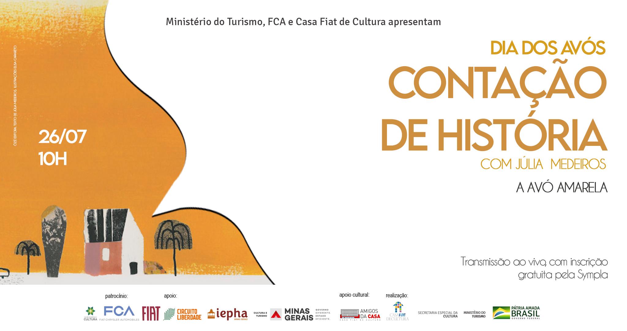 Divulgação/Facebook Casa Fiat de Cultura Dia dos Avós: Contação de História com Júlia Medeiros