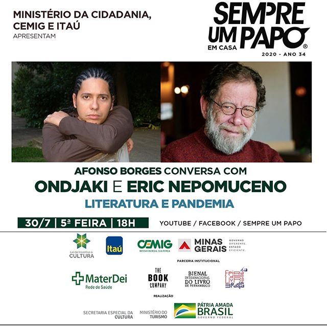 Ondjaki e Eric Nepomuceno no #Sempre Um Papo Em Casa