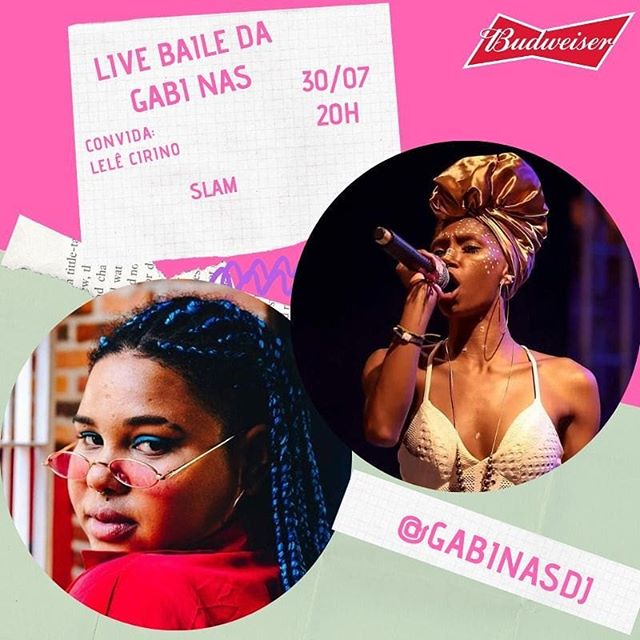 Reprodução/Instagram LIVE BAILE - Gabi Nas DJ