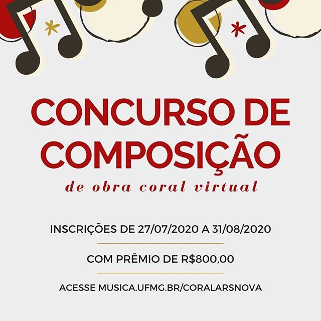 Concurso de Composição de obra coral virtual - Ars Nova-Coral da UFMG