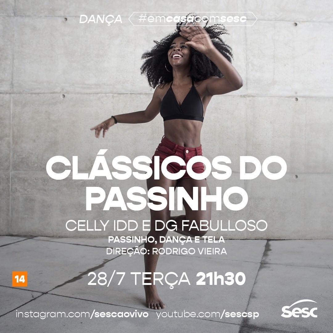 Divulgação/Instagram Sesc Ao Vivo Live: Clássicos do Passinho #EmCasaComSesc