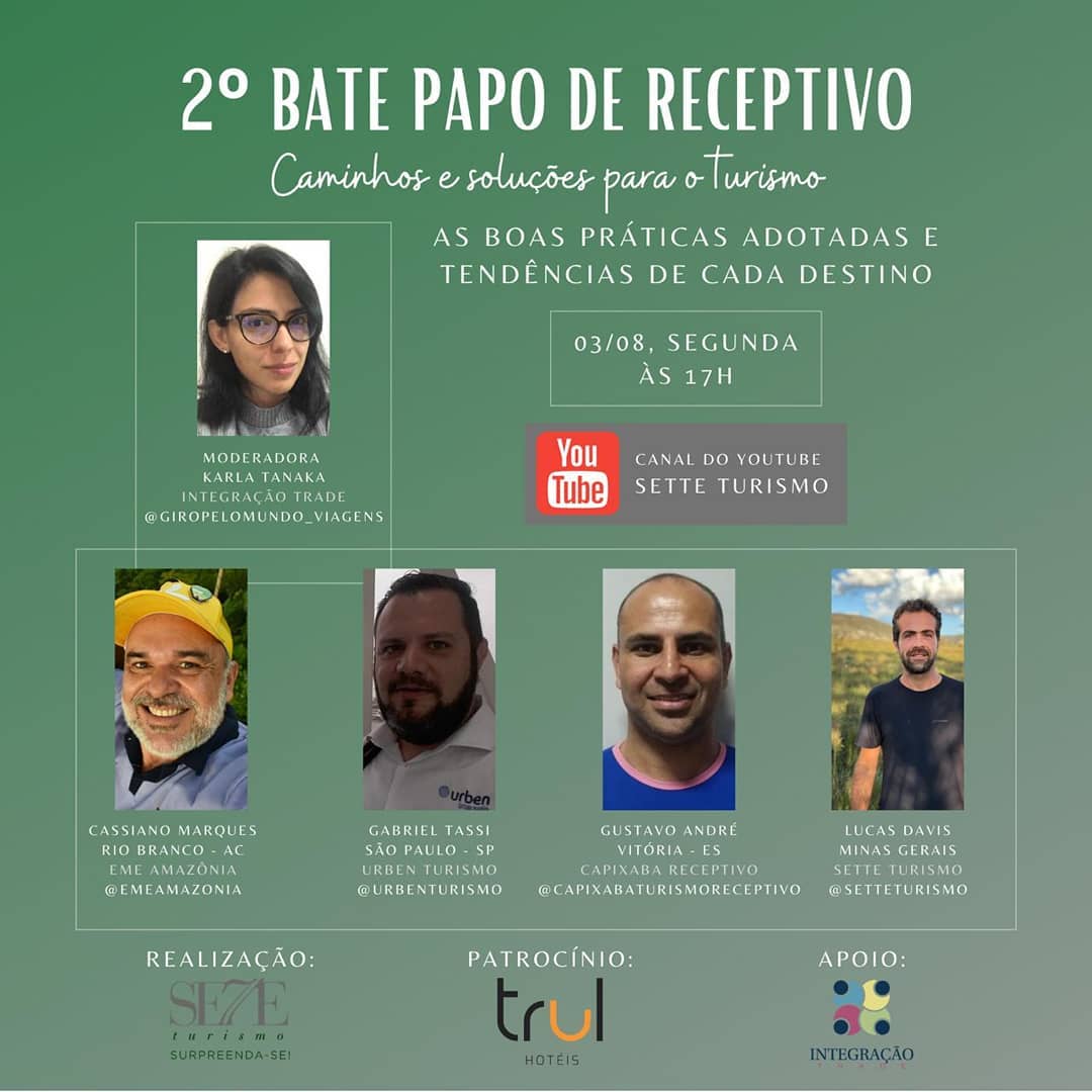 Reprodução/Instagram 2° Bate Papo de Receptivo: as boas práticas e tendências de cada destino