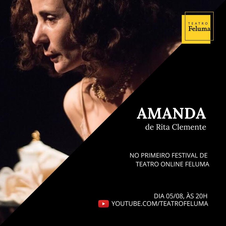 Reprodução/Facebook Live: Espetáculo Amanda, por Rita Clemente