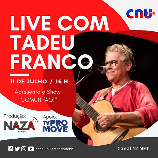 Reprodução: Evento oficial Tadeu Franco - Show “Comunhão” online