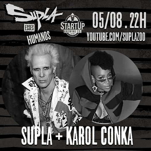Divulgação/Facebook Live: Esses Humanos - Supla + Karol Conka