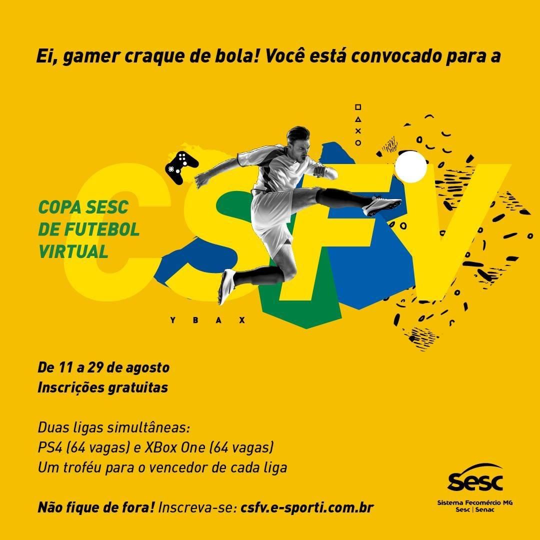 Divulgação/Instagram Sesc MG Copa Sesc de Futebol Virtual