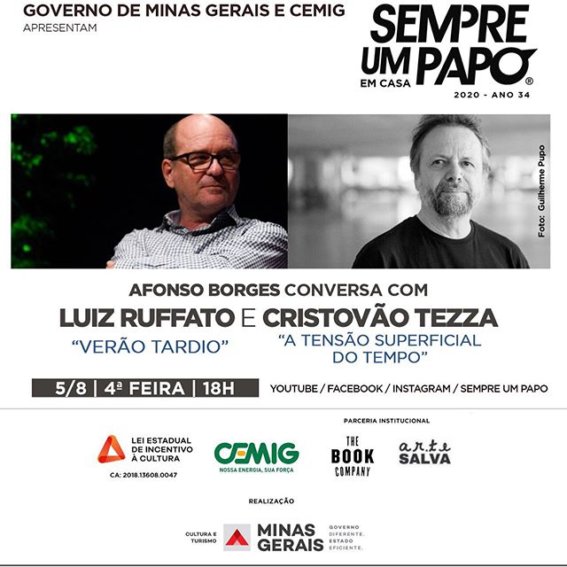 Cristovão Tezza e Luiz Ruffato no #Sempre Um Papo Em Casa