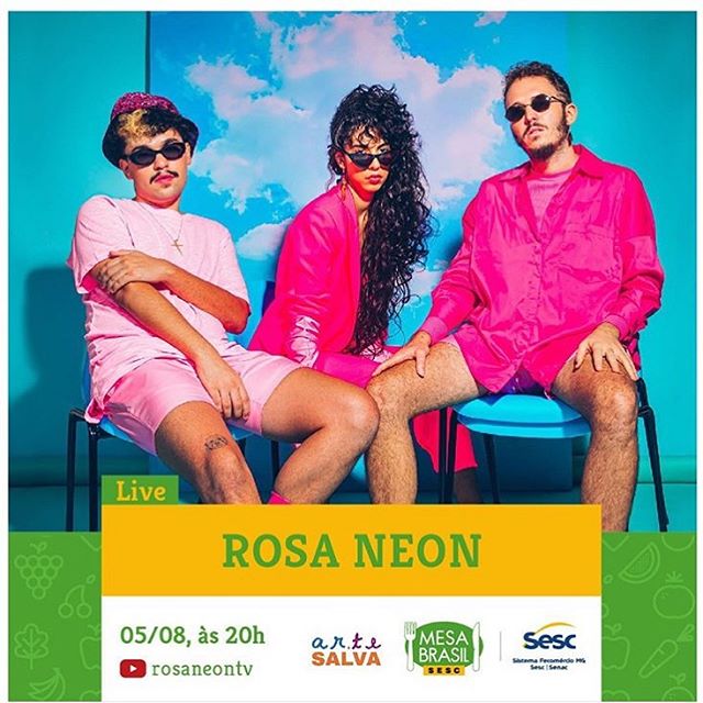 Reprodução/Instagram Live: Banda Rosa Neon