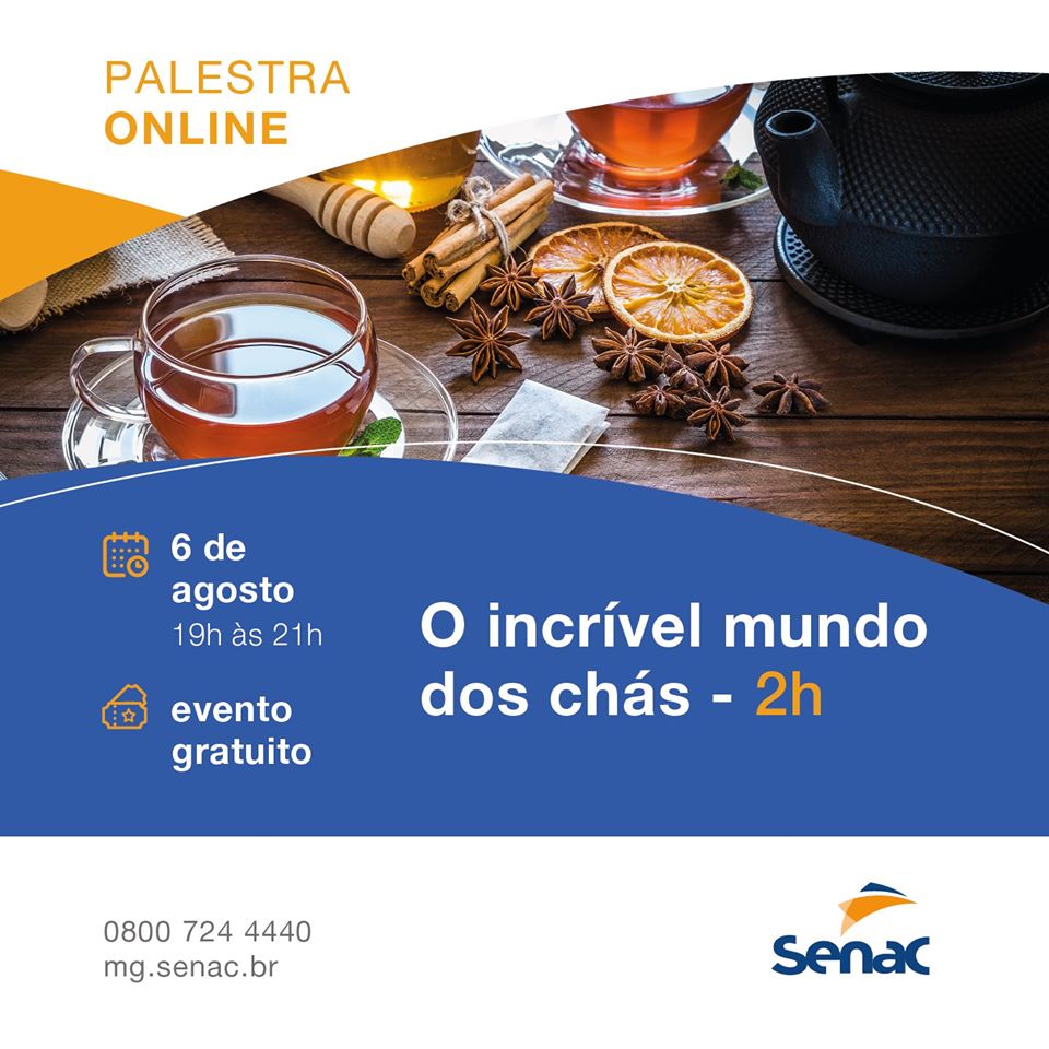 Live: O incrível mundo dos chás - Senac Minas