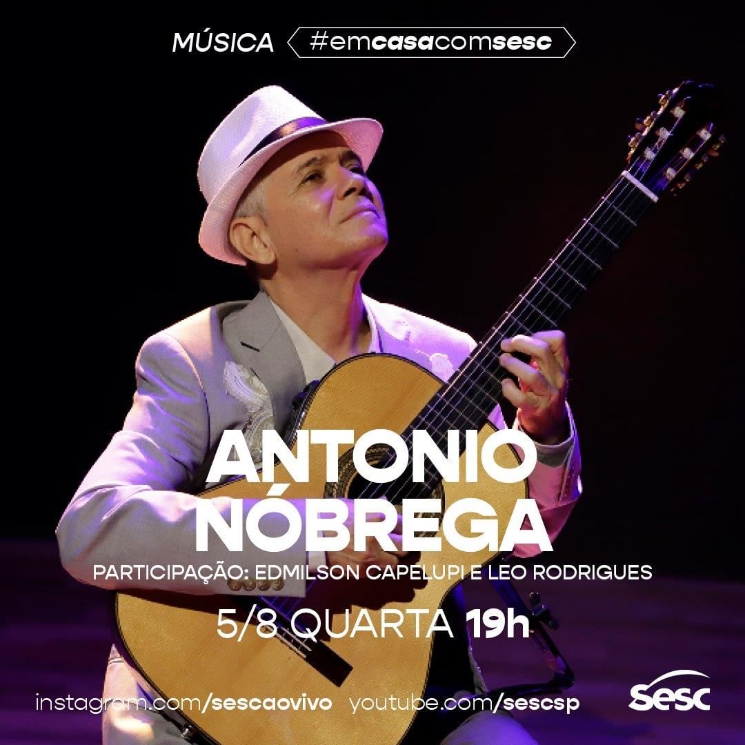 Divulgação/Instagram Sesc Ao Vivo Live: Antonio Nóbrega #EmCasaComSesc