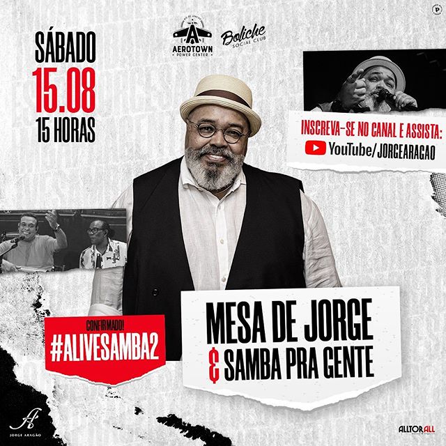 Divulgação/Instagram Live Samba 2 - Jorge Aragão
