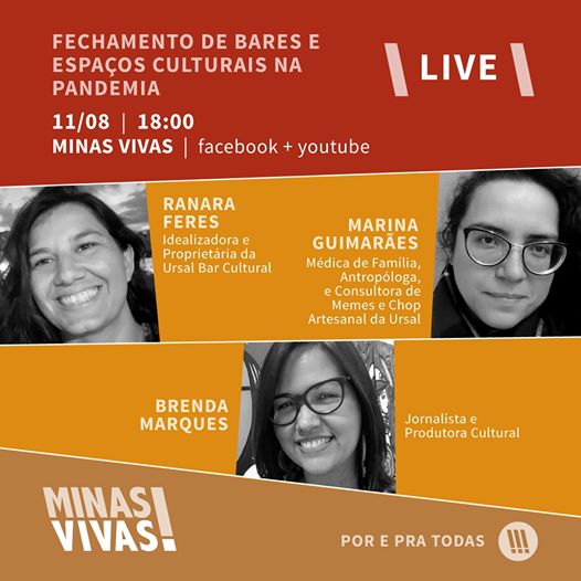 Live: Fechamento de Bares e Espaços Culturais na Pandemia - Minas Vivas