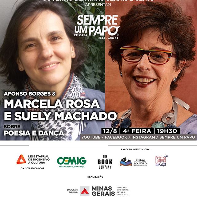Suely Machado e Marcela Rosa - Poesia e Dança no #Sempre Um Papo Em casa
