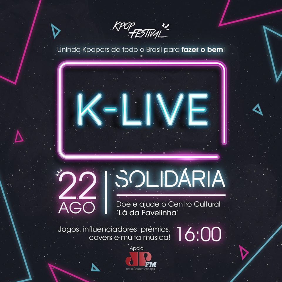 Reprodução/Facebook Kpop Festival K-Live Solidária