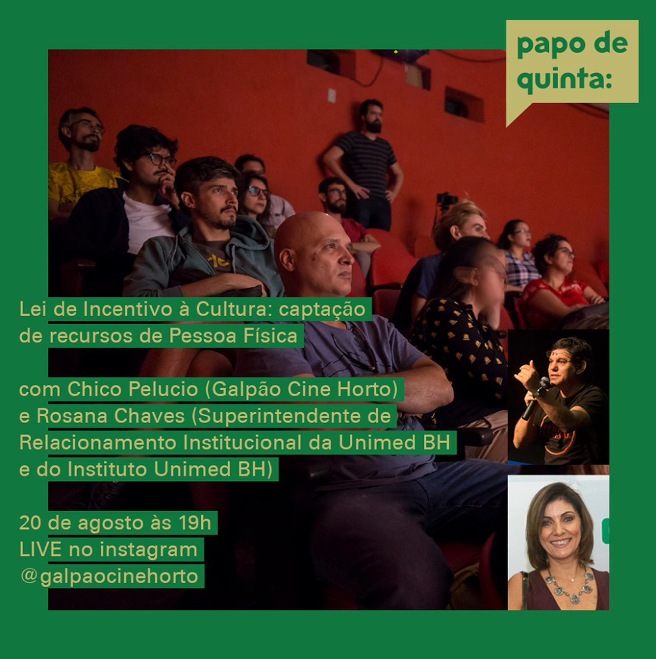 Live: Papo de Quinta - Galpão Cine Horto