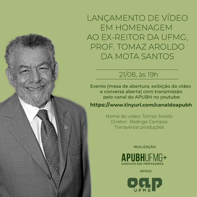 Reprodução/Instagram Lançamento do vídeo em homenagem ao ex-reitor da UFMG, Tomaz Aroldo da Mota Santos
