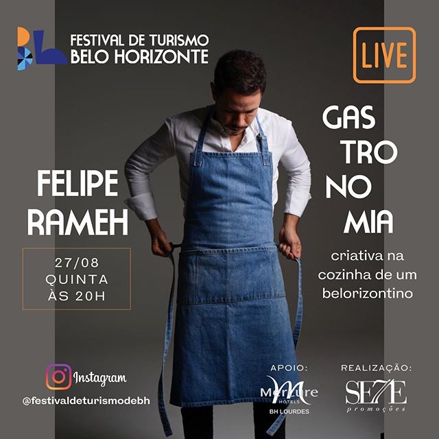 Reprodução/Instagram Live Criativa da gastronomia com o Chef Felipe Rameh