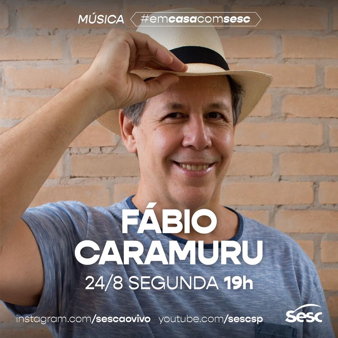 Divulgação/Instagram Sesc Ao Vivo Live: Fábio Caramuru #EmCasaComSesc
