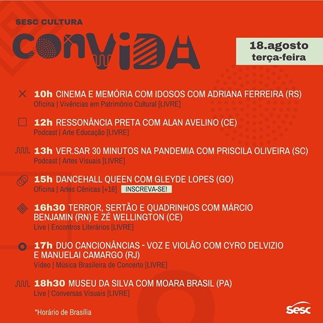 Reprodução/Instagram #Sesc Cultura ConVIDA - 2ª semana