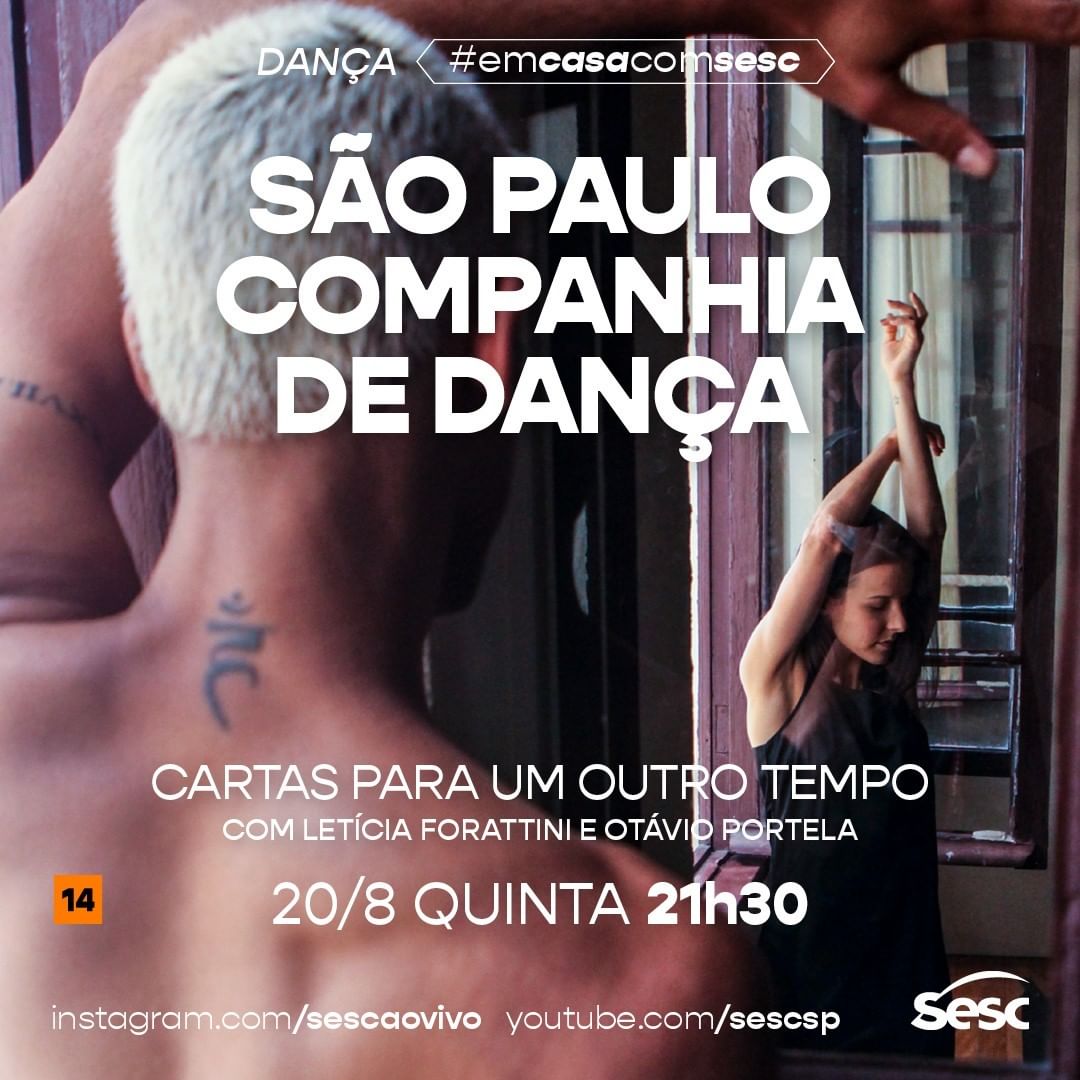 Divulgação/Instagram Sesc Ao Vivo Live: São Paulo Companhia de Dança #EmCasaComSesc