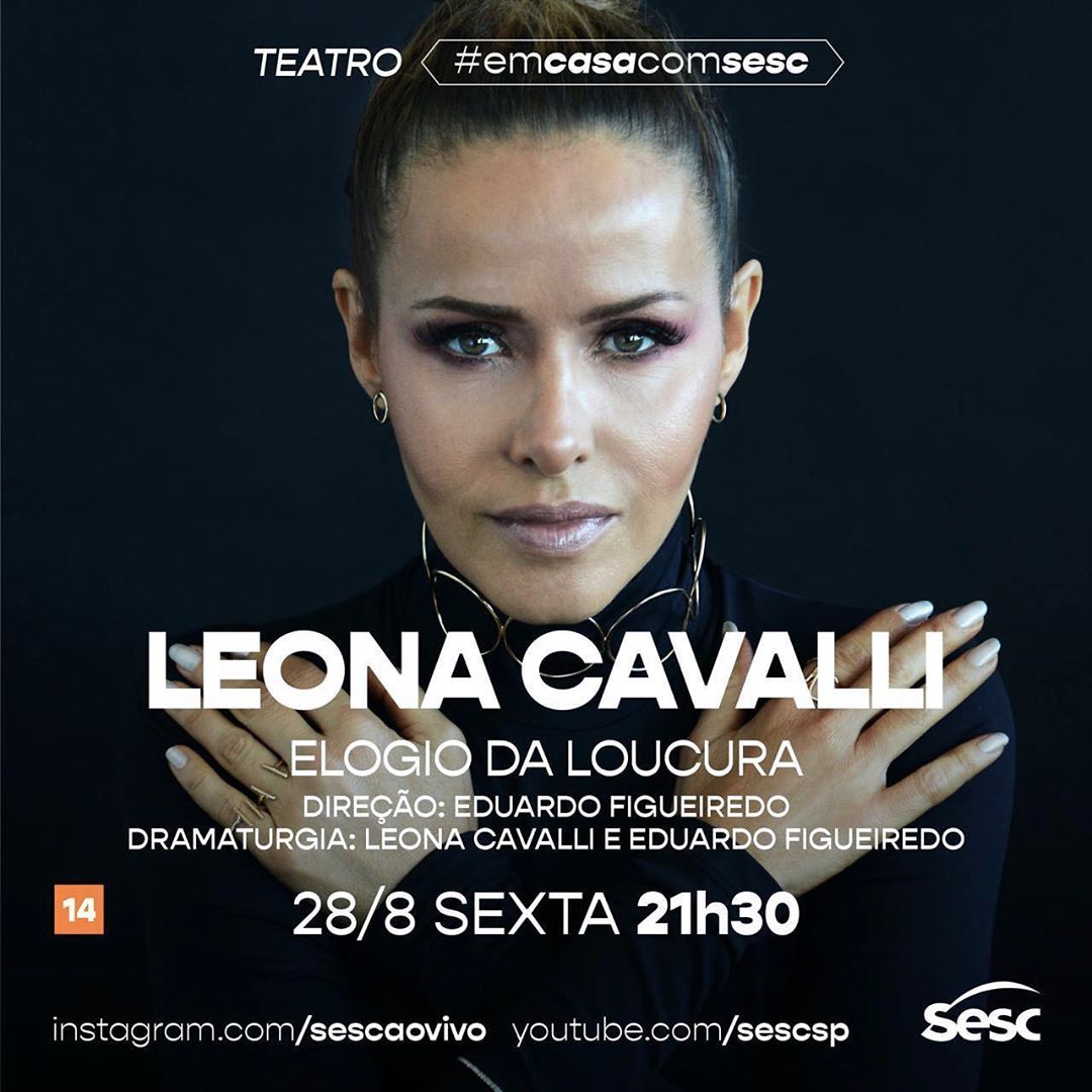 Divulgação/Instagram Sesc Ao Vivo Live: Elogio da Loucura #EmCasaComSesc