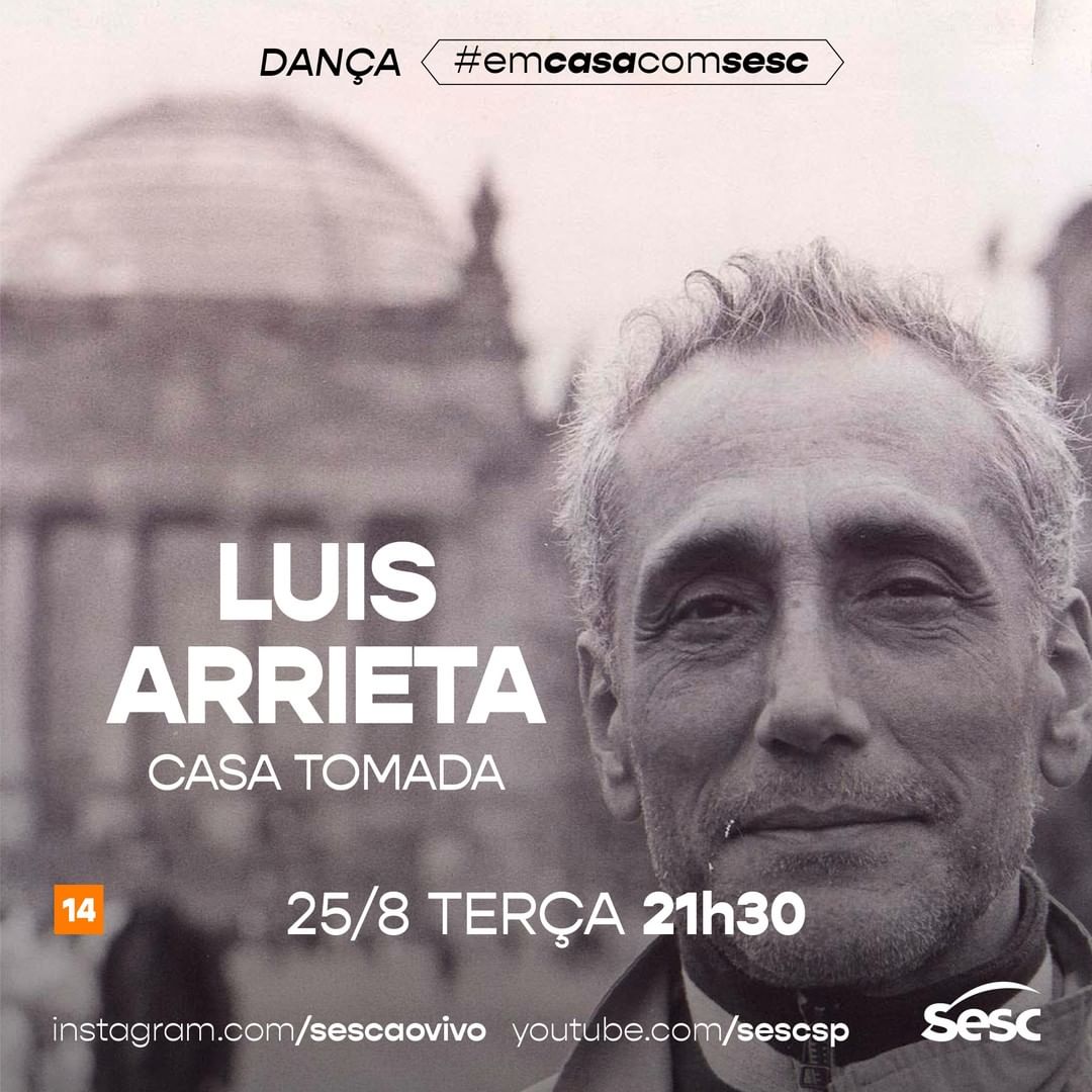Divulgação/Instagram Sesc Ao Vivo Live: Casa Tomada com Luis Arrieta #EmCasaComSesc