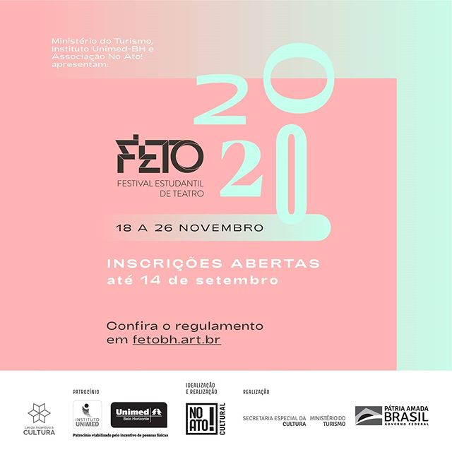  FETO 20ª Edição - Festival Estudantil de Teatro - On Line