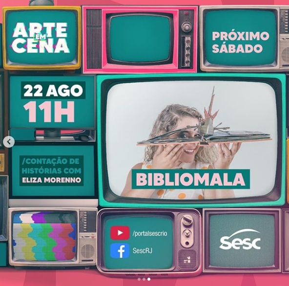Divulgação/Instagram Sesc RJ Live: Bibliomala com Elza Morenno #ArteEmCena