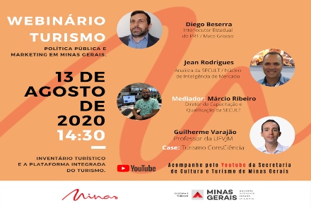 Reprodução/Evento oficial Webinário Turismo - Inventário Turístico e a Plataforma Integrada do Turismo