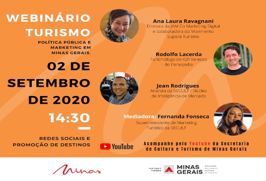 Reprodução/Evento oficial WEBINÁRIO TURISMO - Redes Sociais e Promoção de Destinos