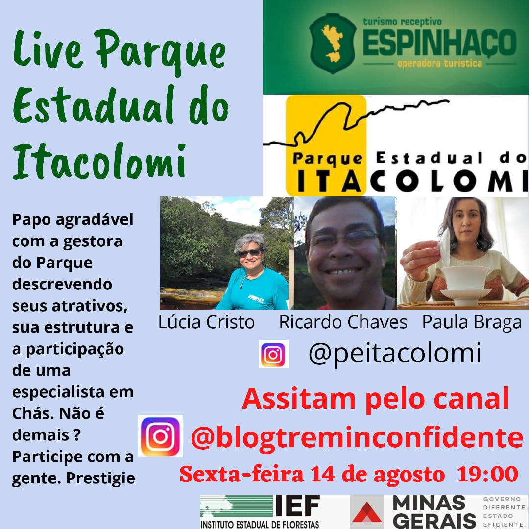 Reprodução/Instagram Live sobre Parque Estadual do Itacolomi