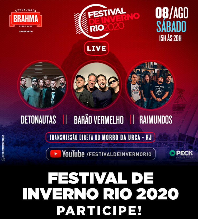 Live: Festival de Inverno Rio com Barão Vermelho, Raimundos e Detonautas