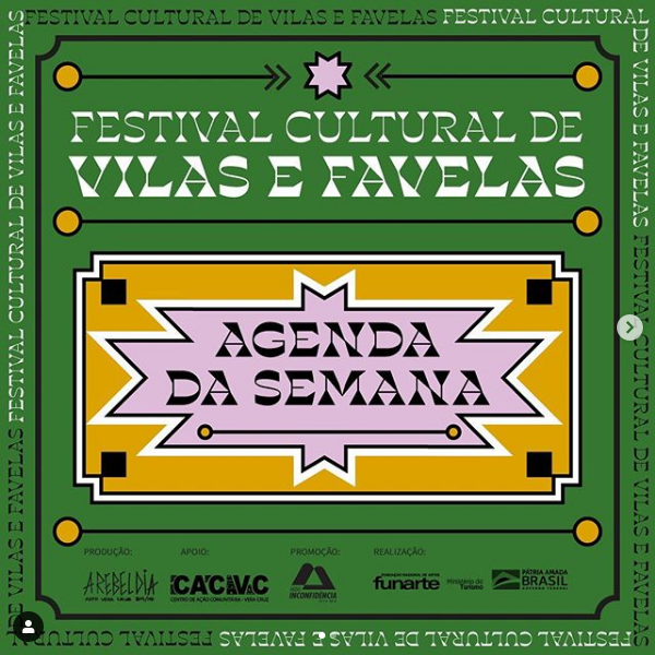 Festival Cultural de Vilas e Favelas - Programação de Agosto