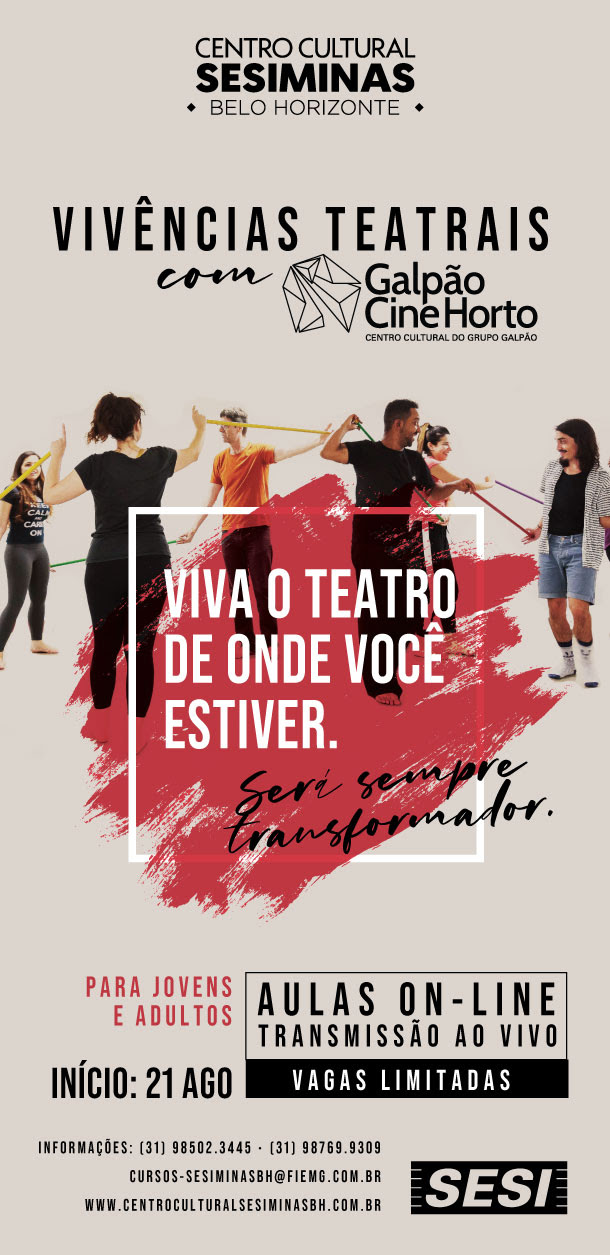 Curso On-line Vivências Teatrais com Grupo Galpão