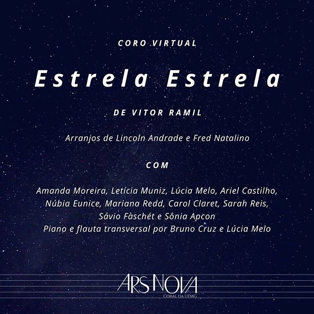 Reprodução/Instagram Canção Estrela, Estrela - Ars Nova-Coral da UFMG