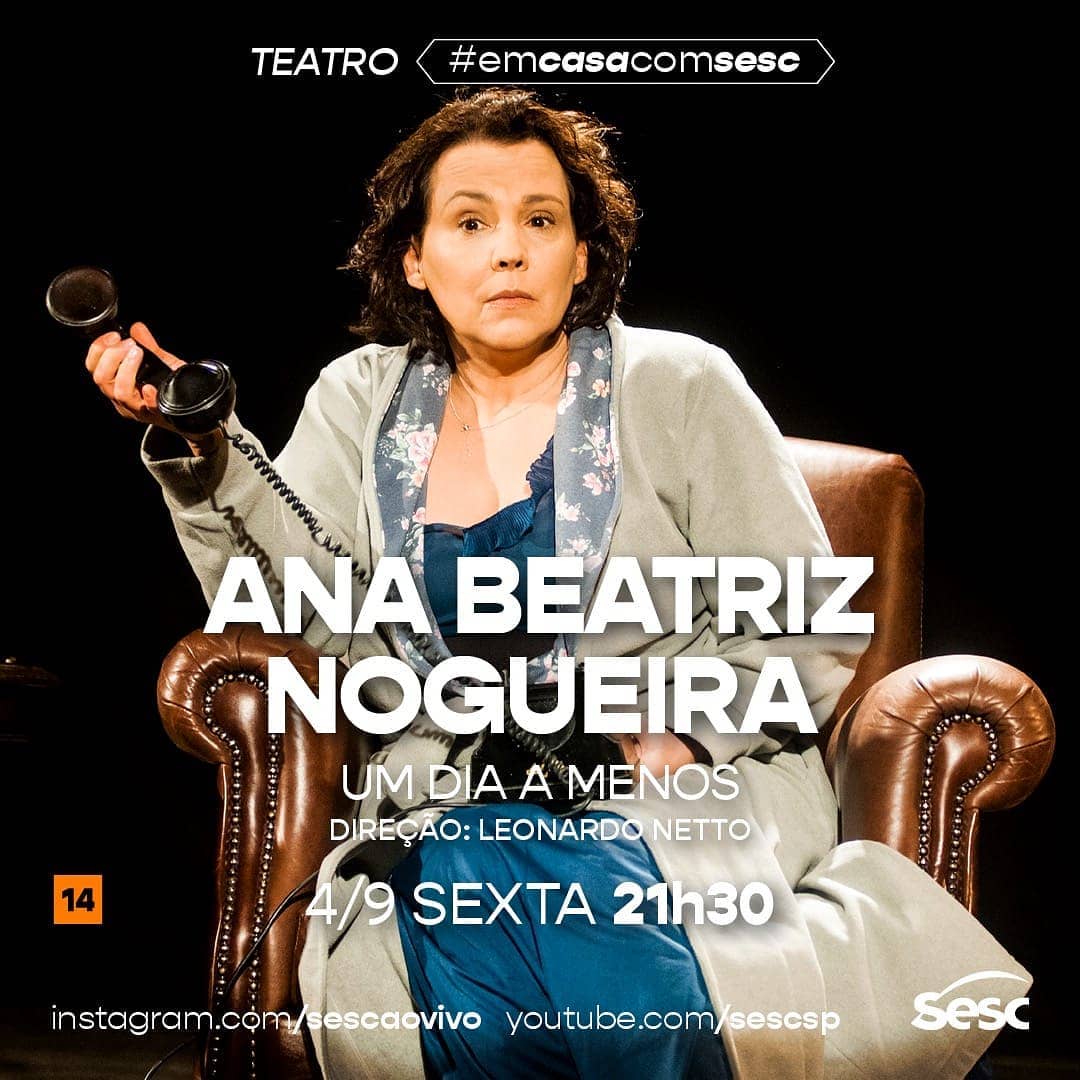 Live: Um Dia a Menos com Ana Beatriz Nogueira #EmCasaComSesc