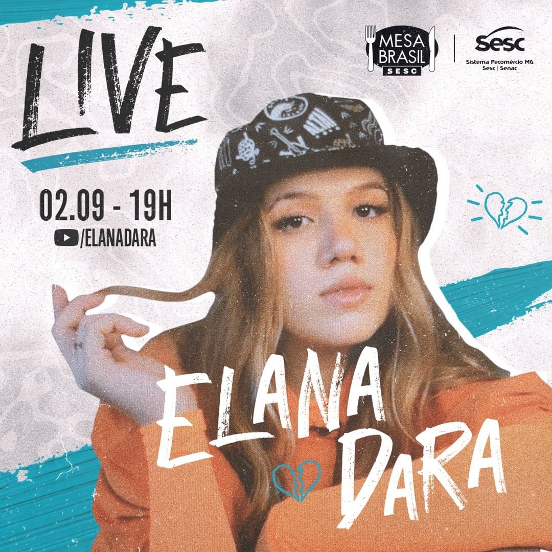 Divulgação/Instagram Sesc MG Live: Elana Dara #MesaBrasilSesc