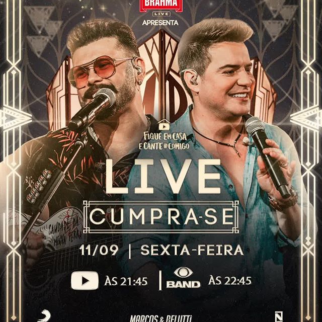Divulgação/Instagram Live #CumpraSe - Marcos & Belutti
