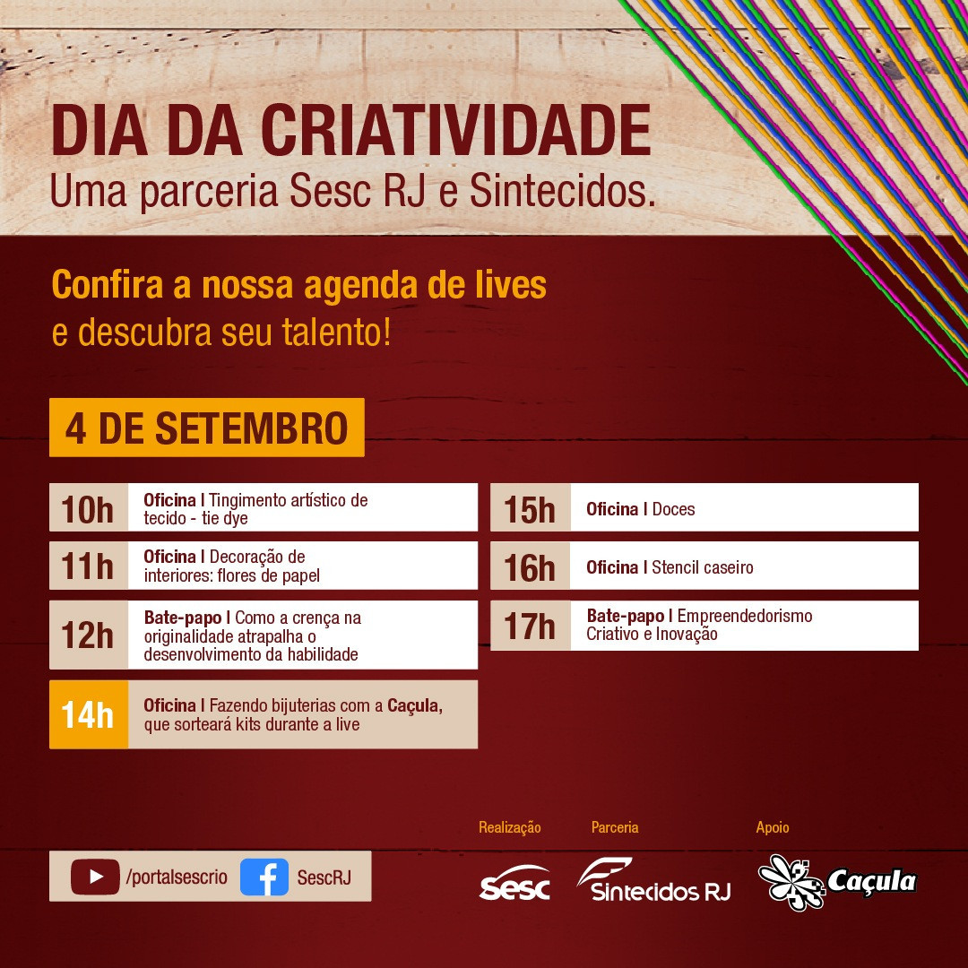Dia Sesc e Sintecidos da Criatividade