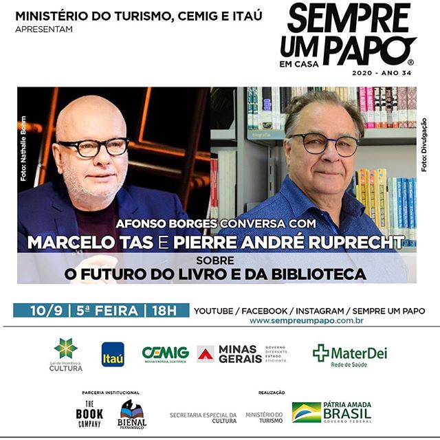 Marcelo Tas e Pierre Ruprest no #Sempre Um Papo Em Casa